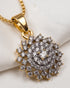 22K gold polish diamond-cut zircon pendant necklace – Jewels by Sarah