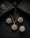 Jewels by Sarah 22K gold zircon jewelry set in branded gift box – necklace, earrings and ring