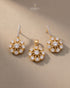 Gold polish zircon dangle earrings and pendant set – Jewels by Sarah