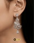 Luxury-Silver-Plated-AD-Stone-Chandelier-Earrings-Model-Shot