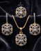 22K gold polish white jurao stone jewelry set with necklace, earrings and ring – Jewels by Sarah
