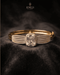 22K gold polish clear zircon statement bangle bracelet on dark velvet – Jewels by Sarah