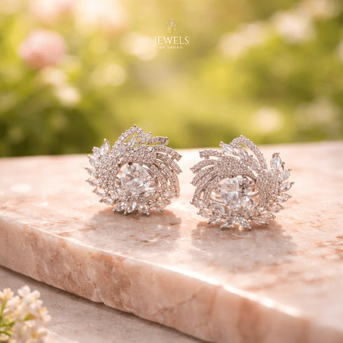Jewels-by-Sarah-Silver-Vortex-AD-Stone-Original-Zircon-Silver-Plated-Earrings