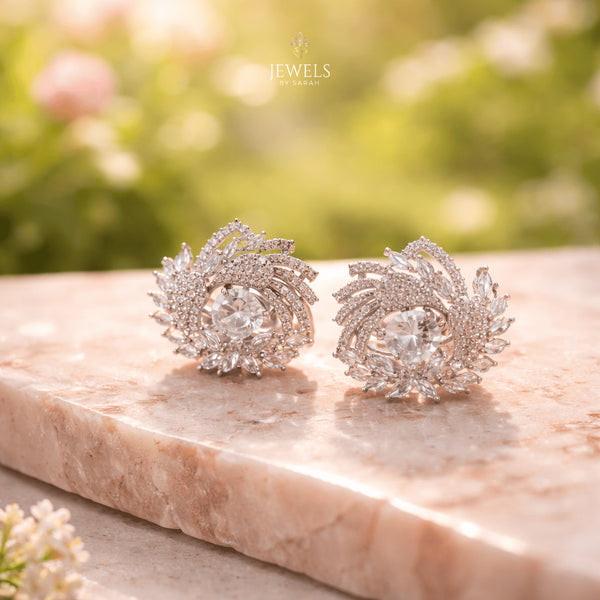 Jewels-by-Sarah-Silver-Vortex-AD-Stone-Original-Zircon-Silver-Plated-Earrings