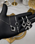 "Jet black marquise sunburst jewelry set with necklace, bracelet, earrings and ring"