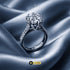 Side view of extra premium Signature AD stone ring showing high crown setting