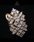 Gold polish diamond cut zircon cluster ring close-up detail – Jewels by Sarah
