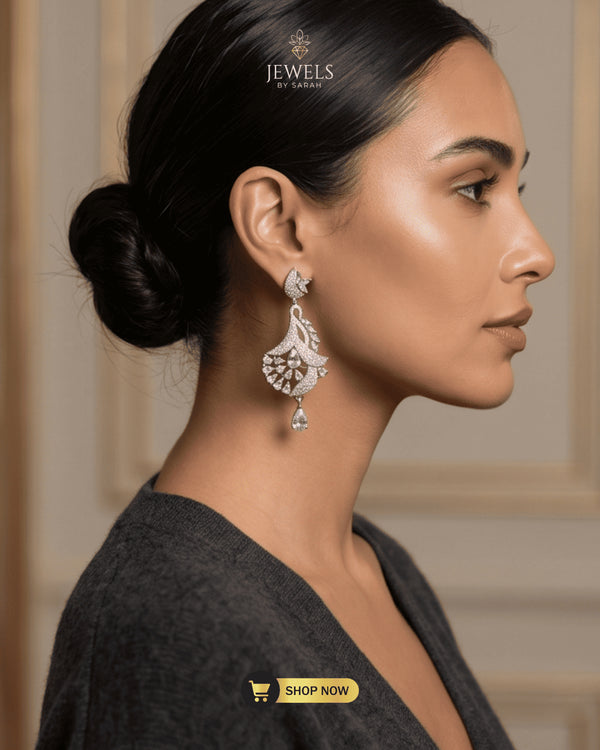 Jewels-by-Sarah-Imperial-Grace-Chandelier-Zircon-Drop-Earrings-Model-Shot