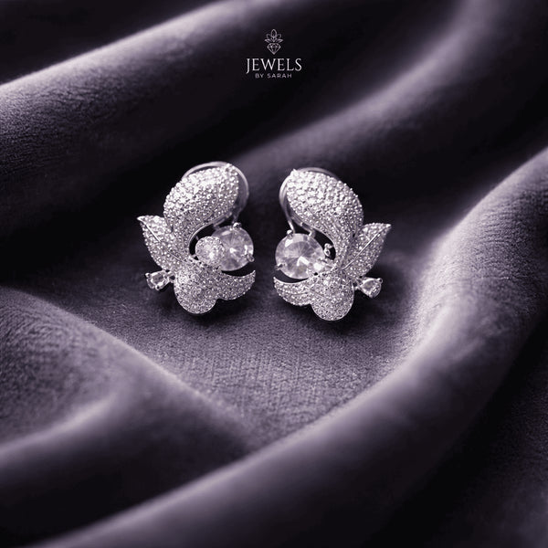 ewels-by-Sarah-Silver-Laurel-AD-Stone-Original-Zircon-Silver-Plated-Earrings