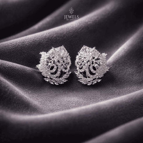 Jewels-by-Sarah-Ice-Petal-Zircon-AD-Stone-Silver-Plated-Earrings-Luxury-Pakistan