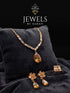 Champagne Gold Zircon Jewelry Set Ultra Realistic Photography