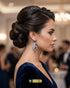 Luxury-Silver-Plated-AD-Stone-Chandelier-Earrings-Model-Shot