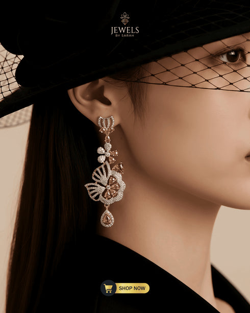 High-End-Antique-Gold-Zircon-AD-Stone-Earrings-Jewels-by-Sarah