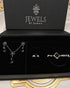 "Jewels by Sarah emerald green floral jewelry gift box with necklace, earrings, ring and pearl bracelet"