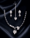 "Black AD bridal necklace set with tikka and earrings by Jewels by Sarah"