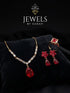 Ruby Red Zircon Jewelry Set for Wedding Guest Jewels by Sarah