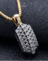 Gold plated diamond cut zircon pendant necklace close-up – Jewels by Sarah