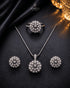 Silver plated zircon jewelry set with necklace, earrings and ring – Jewels by Sarah