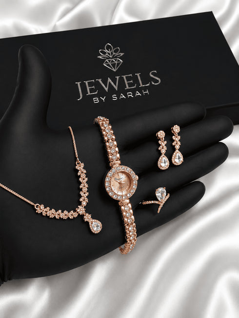 Jewels by Sarah Gold Champagne 4-piece jewelry set for formal wear