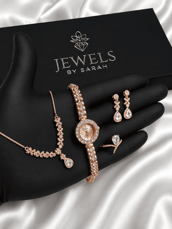 Jewels by Sarah Gold Champagne 4-piece jewelry set for formal wear