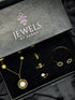 Premium Gold & Crystal Jewelry Set – Necklace, Bracelets, Rings