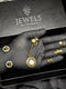 Premium Gold & Crystal Jewelry Set – Necklace, Bracelets, Rings