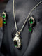 Emerald & Diamond-Style Jewelry Set – Necklace & Earrings