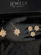 Gold Snowflake Crystal Jewelry Set for Women