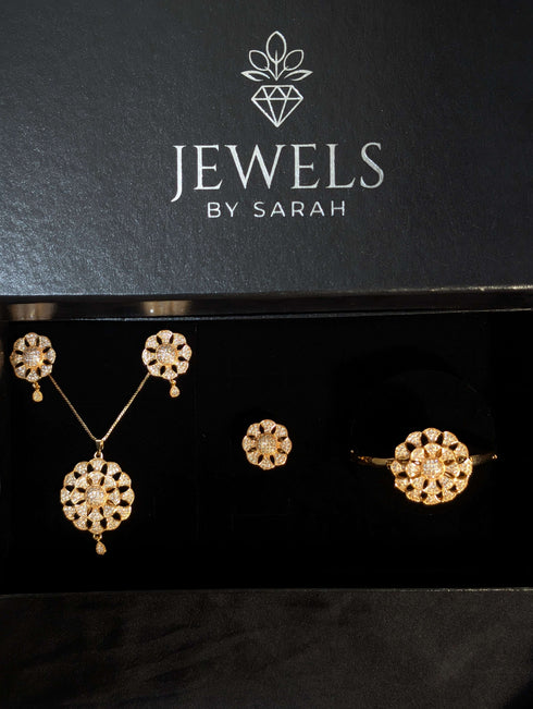 Gold Bloom Jewelry Set for Women