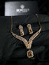 Regal Champagne Zircon Necklace Set – Rose Gold Plated