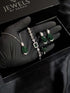 Emerald Green Zircon Complete Gift Set – Silver Plated (4-Piece Collection)
