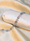 Silver Plated Eternity Circle Link Bracelet with American Diamonds - Artificial Jewellery Pakistan