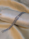 Silver Plated Baguette and Square Cut American Diamond Bracelet - Luxury Artificial Jewellery Pakistan