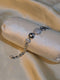Silver Plated Bracelet with Mixed Pave Crystal Discs and Polished Silver Beads - Modern Artificial Jewellery Pakistan