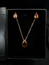 Elegant Single Teardrop Zircon Pendant Set – 8 Radiant Colors (Necklace & Stud Earrings)